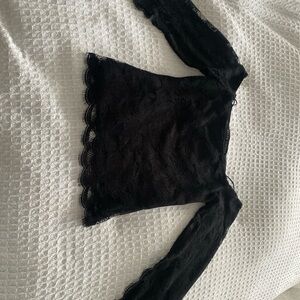 Ralph Lauren Black Lace Blouse